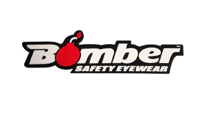 7 inch Red Blk Bomber Sticker_Safety 1